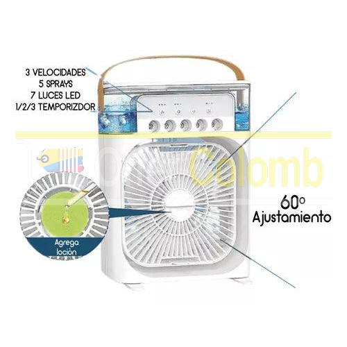 AIRE ACONDICIONADO HUMIDIFICADOR PORTATIL 4 en 1